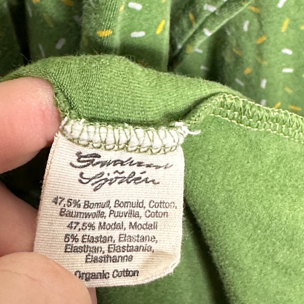 GUDRUN SJODEN Pepper Jersey Tunic Dress Avocado Green Sz L {II34} - Picture 5 of 5